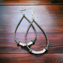 Load image into Gallery viewer, Pink shell earrings and Sterling Pearls
