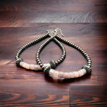 Load image into Gallery viewer, Pink shell earrings and Sterling Pearls

