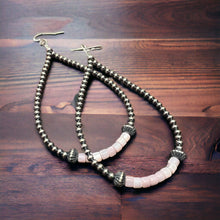 Load image into Gallery viewer, Pink shell earrings and Sterling Pearls
