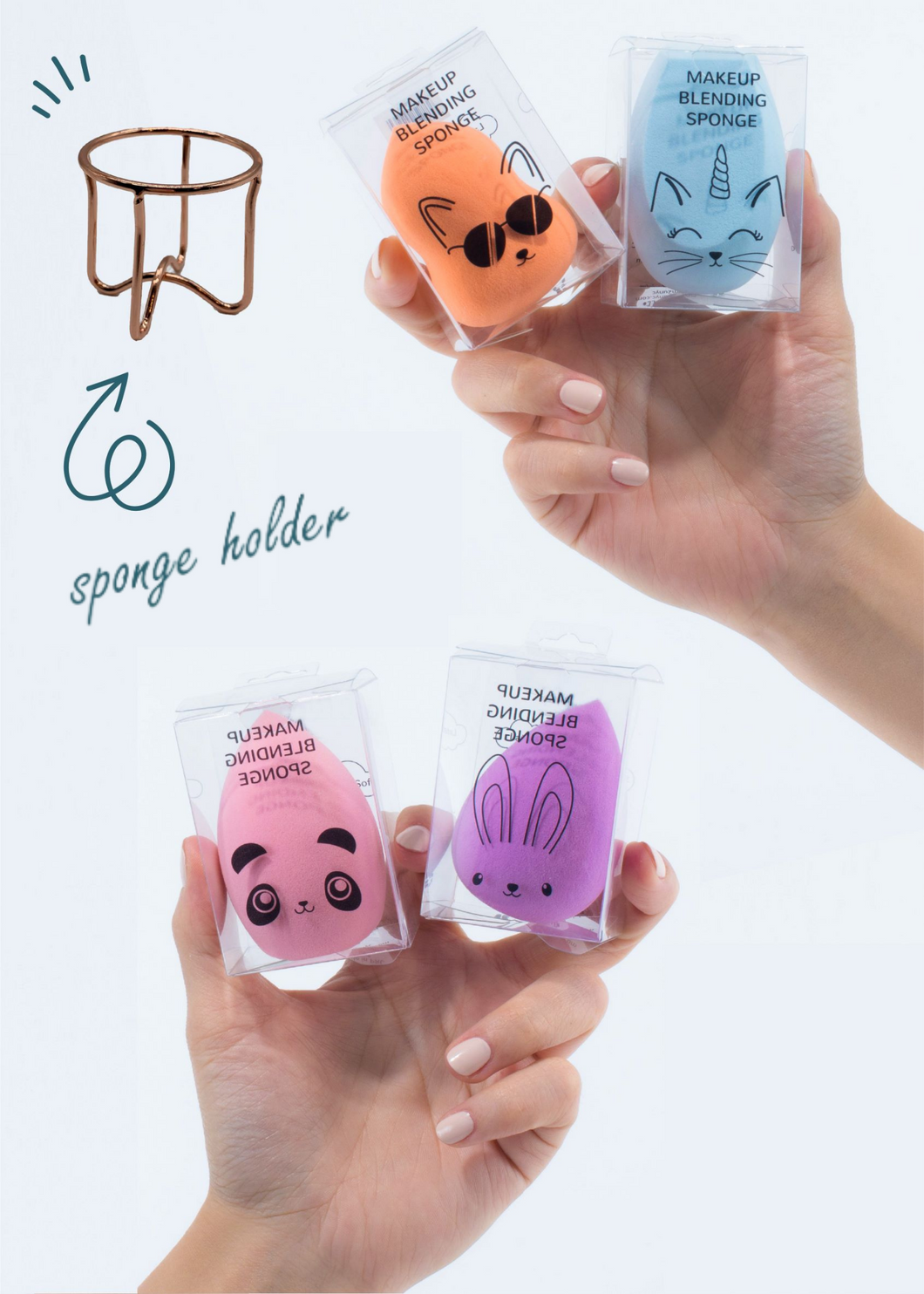 Makeup Sponge Collection with Holder