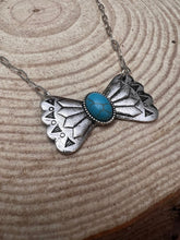 Load image into Gallery viewer, Western Bowtie and Faux Turquoise Necklace - 18 inch + 3
