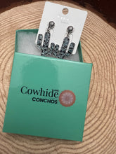 Load image into Gallery viewer, Western Glitter Enamel Cactus Earrings - 2 1/2 inch drop

